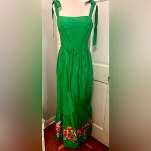 NWOT Floral Square Neck Bow Backed Tiered Maxi Dress